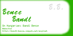 bence bandl business card